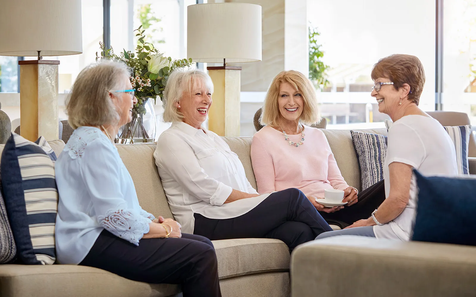 Residents enjoying the lounge